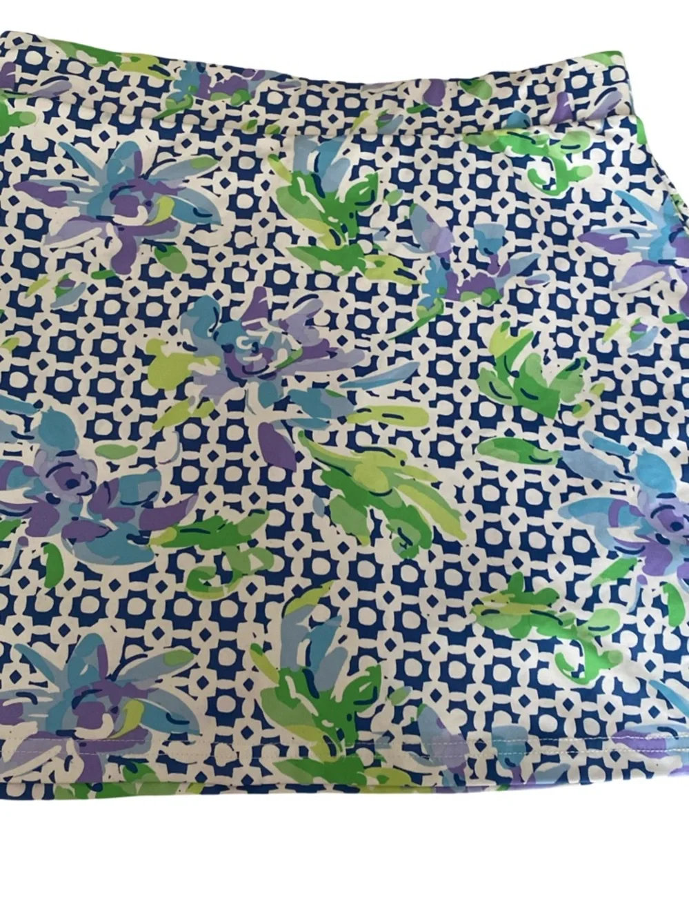 Banana Boat UPF50  Blue, Green & Purple Floral skort - S blue green.  Polyester
